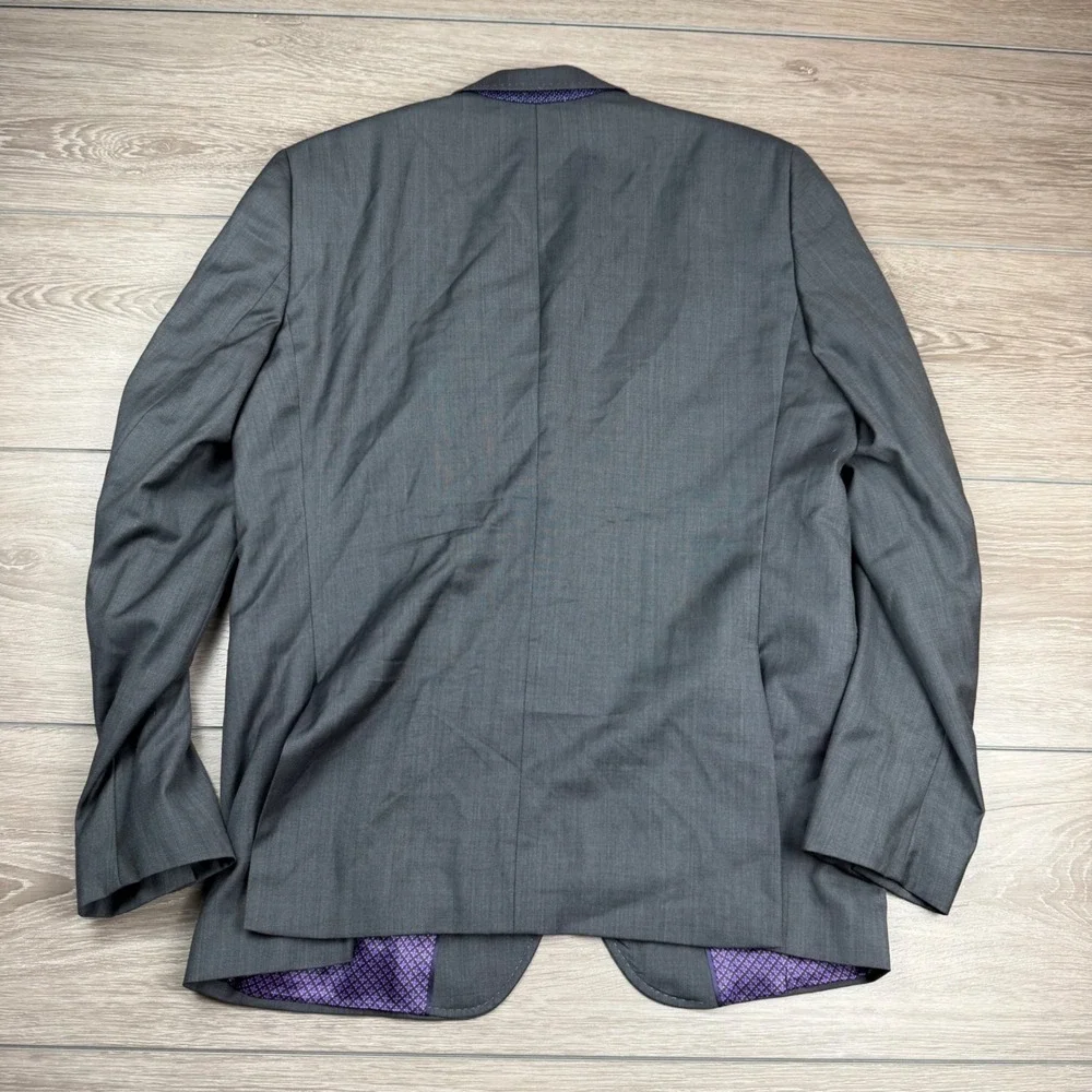 Ted Baker Mens Suit Endurance Jay CT 100% Wool 2 Button Grey 42R 35R